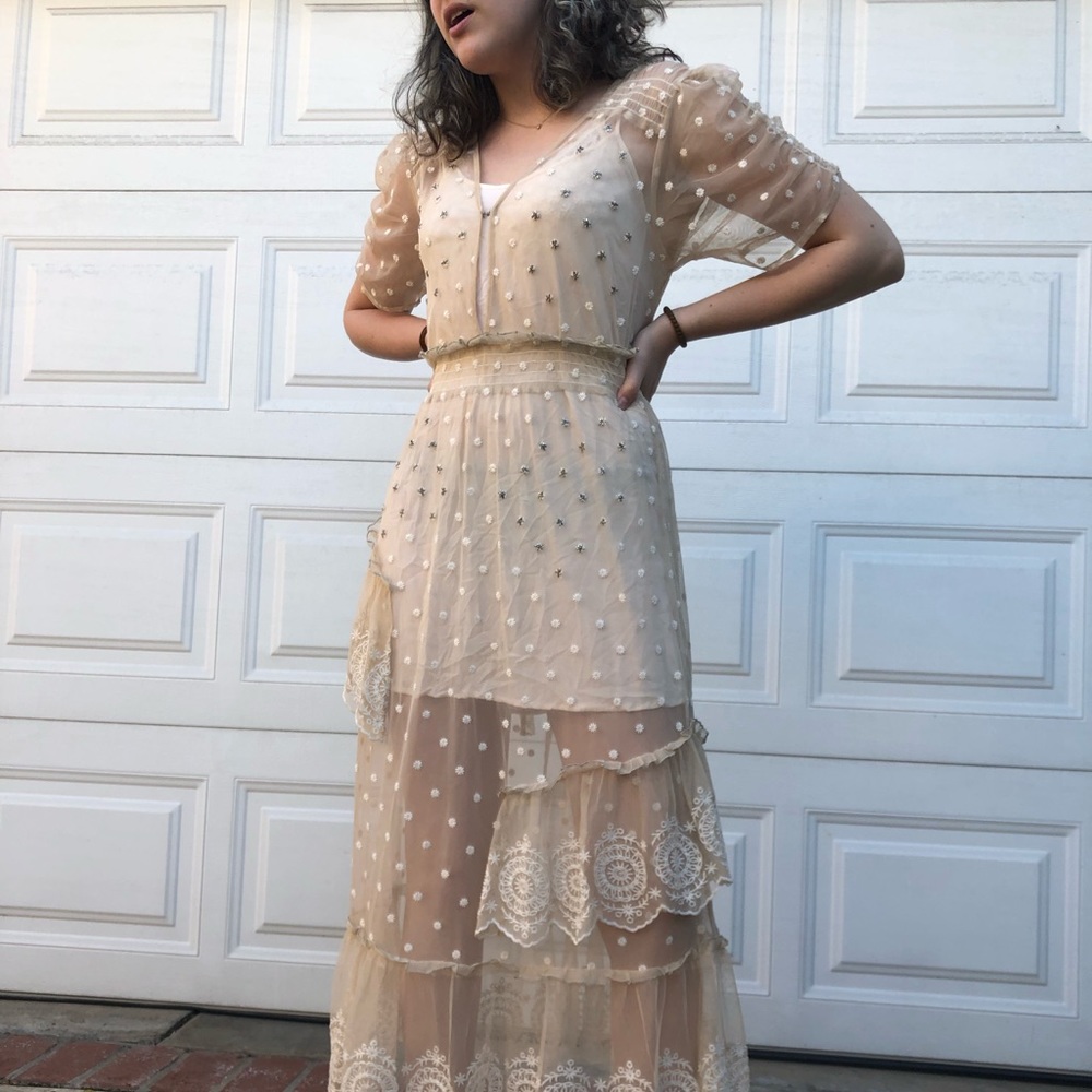 Topshop Sparkly Evening Gown